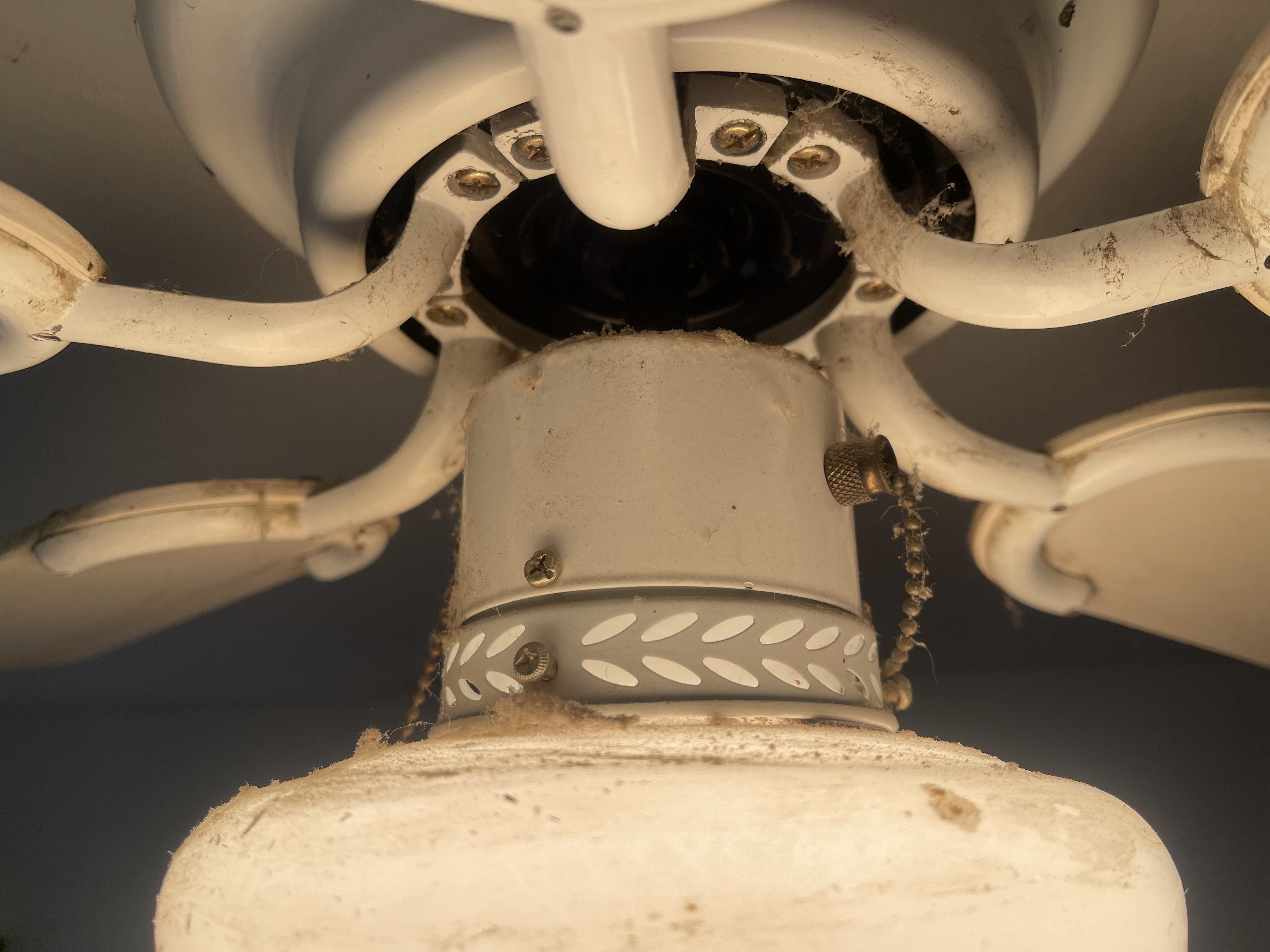 Picture of a dirty ceiling fan